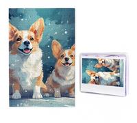 Jigsaw Puzzle 1000 Piece Cute Little Corgi Puzzles for Adults Custom Puzzles from Photos Personalized Picture Wooden Puzzle Gifts for Family Wedding Birthdays Anniversaries