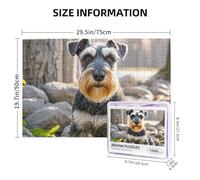 Jigsaw Puzzle 1000 Piece Cute schnauzer dog Puzzles for Adults Custom Puzzles from Photos Personalized Picture Wooden Puzzle Gifts for Family Wedding Birthdays Anniversaries