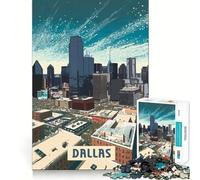 Jigsaw Puzzle 1000 Piece Dallas Fine Joint Fun Problem Solving Toy Quiet Game Time Xmas Decor Gift (50x75cm)
