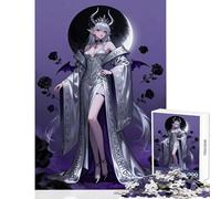 Jigsaw Puzzle 1000 Piece Dark Elf Queen with Roses Puzzles for Teenagers Precision Cutting for Birthday, Chrismas Unique Gifts for Birthday And Christmas (50x75cm)