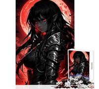 Jigsaw Puzzle 1000 Piece Dark Elf Warrior Anti-Stress Toys Great Gift for Games for Educational Game Artists Collection, Fine Art Size 50x75cm