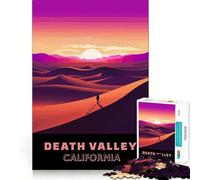 Jigsaw Puzzle 1000 Piece Death Valley Dune Sunset Fine Joint Fun Problem Solving Toy Quiet Game Time Xmas Decor Gift (50x75cm)