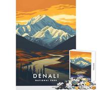 Jigsaw Puzzle 1000 Piece Denali National Park Puzzles for Teenagers Improve Memory Educational Challenge Challenging Game And Family Play (38x26cm)