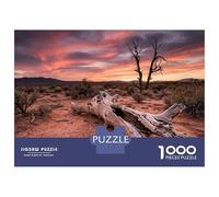 Jigsaw Puzzle 1000 Piece Desert Sunset with Dead Tree Puzzles for Adults Relax Games Stress Reliever Deal As Gifts for The Whole Family 52x38cm/1000pcs