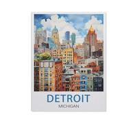 Jigsaw Puzzle 1000 Piece，Detroit Michigan，Classic Puzzle DIY Kit Paper Toy Unique Gift Home Decor（38x26cm）-U45
