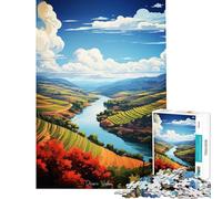 Jigsaw Puzzle 1000 Piece Douro Valley Oil Painting Help The Brain Exercise Stress Reliever Hands-on Game Suitable for People Aged 14 And Above (38x26cm)