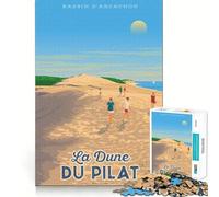Jigsaw Puzzle 1000 Piece Dune Du Pilat Arcachon Flawless Fit Art Thinking Skill Game Rest Time Play Christmas Art Gift (38x52cm)
