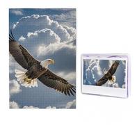 Jigsaw Puzzle 1000 Piece eagle flies in the sky Puzzles for Adults Custom Puzzles from Photos Personalized Picture Wooden Puzzle Gifts for Family Wedding Birthdays Anniversaries
