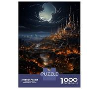 Jigsaw Puzzle 1000 Piece Epic Palace at Night Puzzles for Adults Relax Games Stress Reliever Deal As Gifts for The Whole Family 38x26cm/1000pcs
