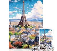 Jigsaw Puzzle 1000 Piece Epic Paris Effeil Tower Educational Game Analysis And Logic Anti-Stress Toys Unique Birthday And Xmas Gifts (50X75cm)