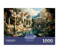 Jigsaw Puzzle 1000 Piece Fantasy Palace with Pool Puzzles for Adults Family Game Improve Memory Deal As Gifts for The Whole Family 38x26cm/1000pcs