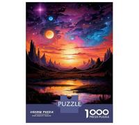 Jigsaw Puzzle 1000 Piece Fantasy Sunset Landscape Puzzles for Adults Brain Teaser Game But Fun And Humorous Deal As Gifts for The Whole Family 70x50cm/1000pcs