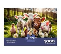 Jigsaw Puzzle 1000 Piece Farm Animals for Kids Puzzles for Adults Family Game Improve Memory Deal As Gifts for The Whole Family 70x50cm/1000pcs