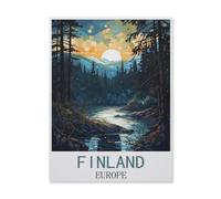 Jigsaw Puzzle 1000 Piece，Finland Europe，Wood Jigsaw Puzzle for Kids Adult, Puzzle Game Toys Gift for Wall Decoration（38x52cm）-FN33