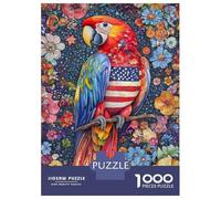 Jigsaw Puzzle 1000 Piece Flagged Parrot in Bloom Jigsaws for Adults Anti-Stress Toys Staycation Kill Time for Birthday, Chrismas 38x26cm/1000pcs