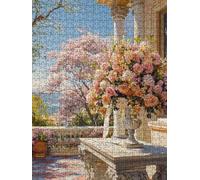 Jigsaw Puzzle 1000 Piece, Flower Scenery Puzzles for Adults 1000, Jigsaw Puzzle Games Classic Educational, Wooden Puzzles, The Impossible Challenge, for Home Wall Decoration Gift BXHZW1-411