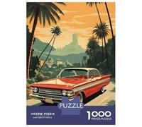 Jigsaw Puzzle 1000 Piece for Adults 1960s Vintage Car Adult Jigsaw Puzzle Toy Wall Decor Wall Decoration Unique Birthday And Gifts 38x26cm/1000pcs
