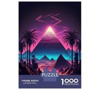 Jigsaw Puzzle 1000 Piece for Adults A Pyramid in The Neon Sand Jigsaws for Adults Family Game Wall Decoration Deal As Gifts for The Whole Family 38x26cm/1000pcs