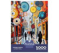 Jigsaw Puzzle 1000 Piece for Adults Abstract Cityscape Art Print Jigsaw for Adults Fun Games Analysis And Logic Deal As Gifts for The Whole Family 70x50cm/1000pcs