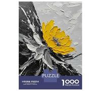 Jigsaw Puzzle 1000 Piece for Adults Abstract Floral Painting with Yellow Flower Adult Jigsaw Hands-on Game Staycation Kill Time Stress Reduction Gifts 70x50cm/1000pcs