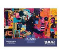 Jigsaw Puzzle 1000 Piece for Adults Abstract Pop Art Collage Jigsaw for Adults Fun Games Analysis And Logic Deal As Gifts for The Whole Family 38x26cm/1000pcs