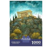 Jigsaw Puzzle 1000 Piece for Adults Acropolis Athens Abstract Jigsaw Puzzle Fun Games A Work of Art Deal As Gifts for The Whole Family 52x38cm/1000pcs