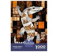 Jigsaw Puzzle 1000 Piece for Adults African Alligator Art Jigsaw Puzzle Fun Games A Work of Art Deal As Gifts for The Whole Family 52x38cm/1000pcs