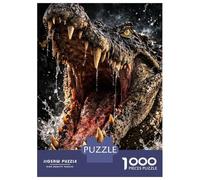 Jigsaw Puzzle 1000 Piece for Adults Aggressive Crocodile with Mouth Open Puzzles for Adults Toy Wall Decor But Fun And Humorous Unique Birthday And Gifts 52x38cm/1000pcs