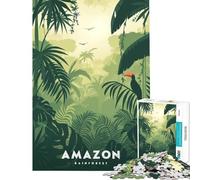 Jigsaw Puzzle 1000 Piece for Adults Amazon Rainforest Relaxing Games Learning Educational Toys Great Gifts for Games Presents for Women (Size 38x26cm)