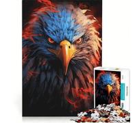 Jigsaw Puzzle 1000 Piece for Adults American Eagle Pride Fire, Impossible Game, Home Decoration, Deal As Gifts for The Whole Family 38x26cm