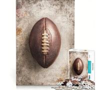 Jigsaw Puzzle 1000 Piece for Adults American Football on Textured Background, Impossible Game, Home Decoration, Deal As Gifts for The Whole Family 50x75cm