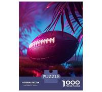 Jigsaw Puzzle 1000 Piece for Adults American Rugby Sport Neon Adult Jigsaw Hands-on Game Staycation Kill Time Stress Reduction Gifts 52x38cm/1000pcs