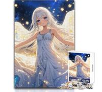 Jigsaw Puzzle 1000 Piece for Adults Angel Girl with White Wings Home Art Decor Practical Game for And 14 Years And over (size 38x52cm)