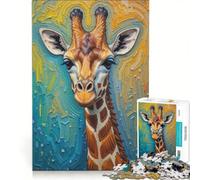 Jigsaw Puzzle 1000 Piece for Adults Animal Adorable Giraffe, Impossible Game, Home Decoration, Deal As Gifts for The Whole Family 50x75cm