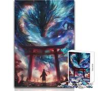 Jigsaw Puzzle 1000 Piece for Adults Anime Torii Gate Dragon Home Art Decor Educational Game Gift For Birthdays (size 38x26cm)