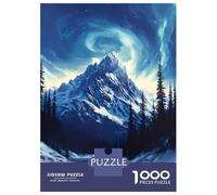 Jigsaw Puzzle 1000 Piece for Adults Aurora Borealis Over Snowy Mountains Jigsaw Toy Wall Decor Analysis And Logic Deal As Gifts for The Whole Family 52x38cm/1000pcs
