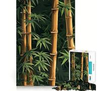 Jigsaw Puzzle 1000 Piece for Adults Bamboo Nature Smooth Edge Play Focus Building Toy Quiet Time Game Xmas Scene Art (38x26cm)