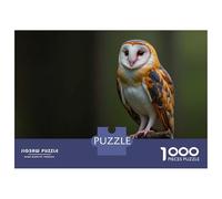 Jigsaw Puzzle 1000 Piece for Adults Barn Owl with Orange And Black Feathers Puzzles for Adults Family Game Birthday Present Deal As Gifts for The Whole Family 70x50cm/1000pcs