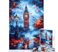 Jigsaw Puzzle 1000 Piece for Adults Big Ben Autumn Practical Game Learning Educational Home Decoration Toys Artists' Collection, Fine Arts (50X75cm)