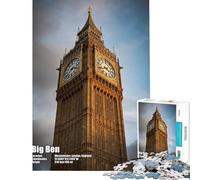 Jigsaw Puzzle 1000 Piece for Adults Big Ben Clock Tower Challenging To Complete Pattern Assembly Home Decoration Toys for And from 14 Years And over (38X52cm)