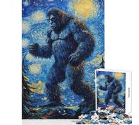 Jigsaw Puzzle 1000 Piece for Adults Bigfoot's Midnight Stroll Jigsaws for Adults Relax Games Improve Memory for Birthday, Chrismas (Size 38x26cm)