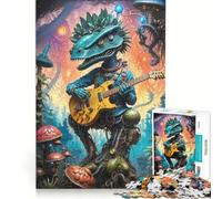 Jigsaw Puzzle 1000 Piece for Adults Biopunk Dino Jam Session, Practical Game, Difficult And Challenge, Suitable for Desktop Decoration 38x26cm