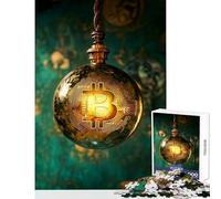 Jigsaw Puzzle 1000 Piece for Adults Bitcoin Crypto Light Bulb Adult Jigsaw Puzzles Birthday Present Every Piece Is Unique - Challenging Family Fun Game (50x75cm)