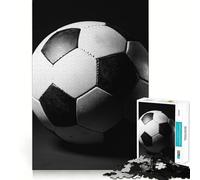Jigsaw Puzzle 1000 Piece for Adults Black And White Soccer Ball Ideal Cut Decor Mental Focus Game Chill Game Play Xmas Scene Art (50x75cm)