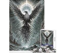 Jigsaw Puzzle 1000 Piece for Adults Black Eagle Impossible Game Learning Educational DIY Toys Artists' Collection, Fine Arts (52X38cm)