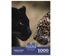 Jigsaw Puzzle 1000 Piece for Adults Black Panther And Leopard Close-Up Puzzles for Adults Family Game Birthday Present Deal As Gifts for The Whole Family 70x50cm/1000pcs