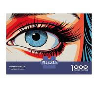 Jigsaw Puzzle 1000 Piece for Adults Blue Eyes Pop Art Print Puzzle for Adults Family Game Precision Cutting for Birthday, Chrismas 38x26cm/1000pcs