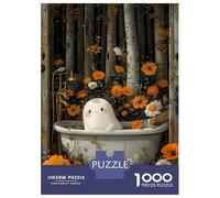Jigsaw Puzzle 1000 Piece for Adults Boho Ghost Bathtube Forest Adult Jigsaw Hands-on Game Staycation Kill Time Stress Reduction Gifts 70x50cm/1000pcs