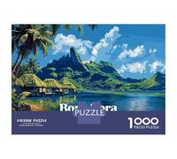 Jigsaw Puzzle 1000 Piece for Adults Bora Bora Island Landscape Adult Jigsaw Hands-on Game Staycation Kill Time Stress Reduction Gifts 70x50cm/1000pcs