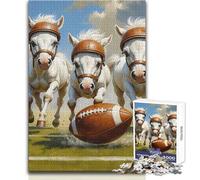 Jigsaw Puzzle 1000 Piece for Adults Bronco Foals Old School Football Educational Game Hand Speed Race Gift For Birthdays Size 38x52cm
